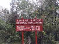 Voilà l'entrée officielle du parc à 3400 mètres.