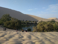 L'oasis depuis les dunes.