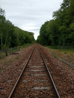 La voie ferrée qui mène à Chinon